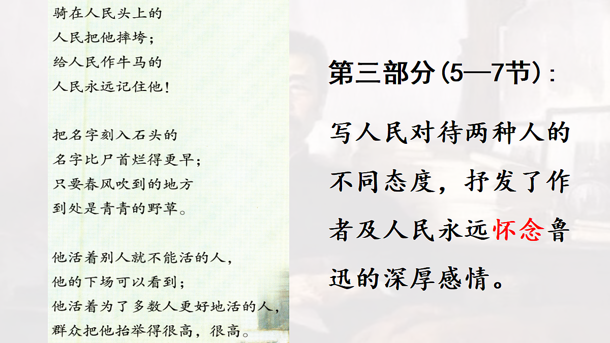 【教学课件】26.有的人——纪念鲁迅有感第8页