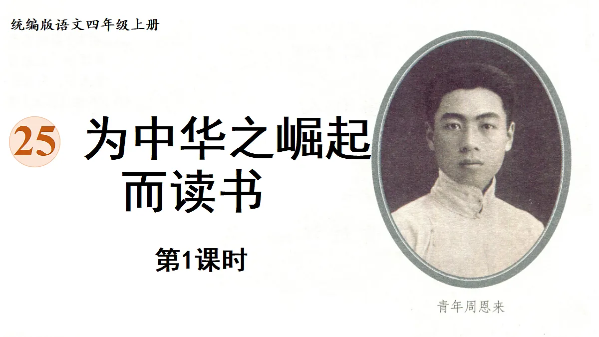 【教学课件】25《为中华之崛起而读书》第1课时第1页