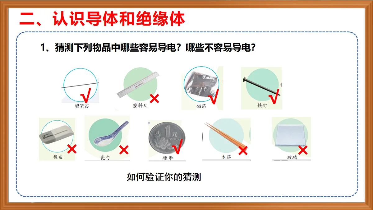 苏教版小学科学四年级上册第三单元《9 导体和绝缘体》课件+视频+作业第5页