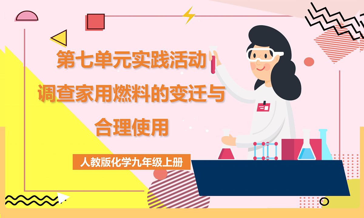 人教版(2024)化学九上 第七单元实践活动《调查家用燃料的变迁与合理使用》课件第1页