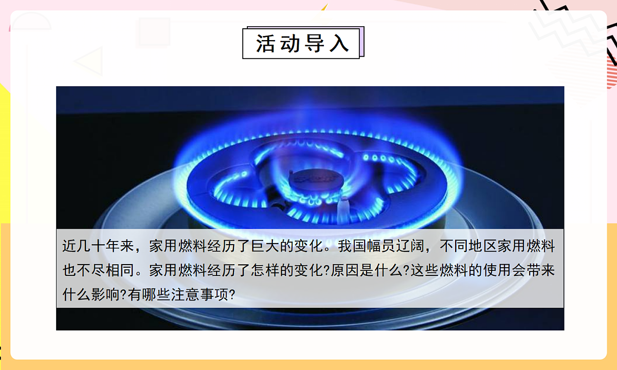 人教版(2024)化学九上 第七单元实践活动《调查家用燃料的变迁与合理使用》课件第3页