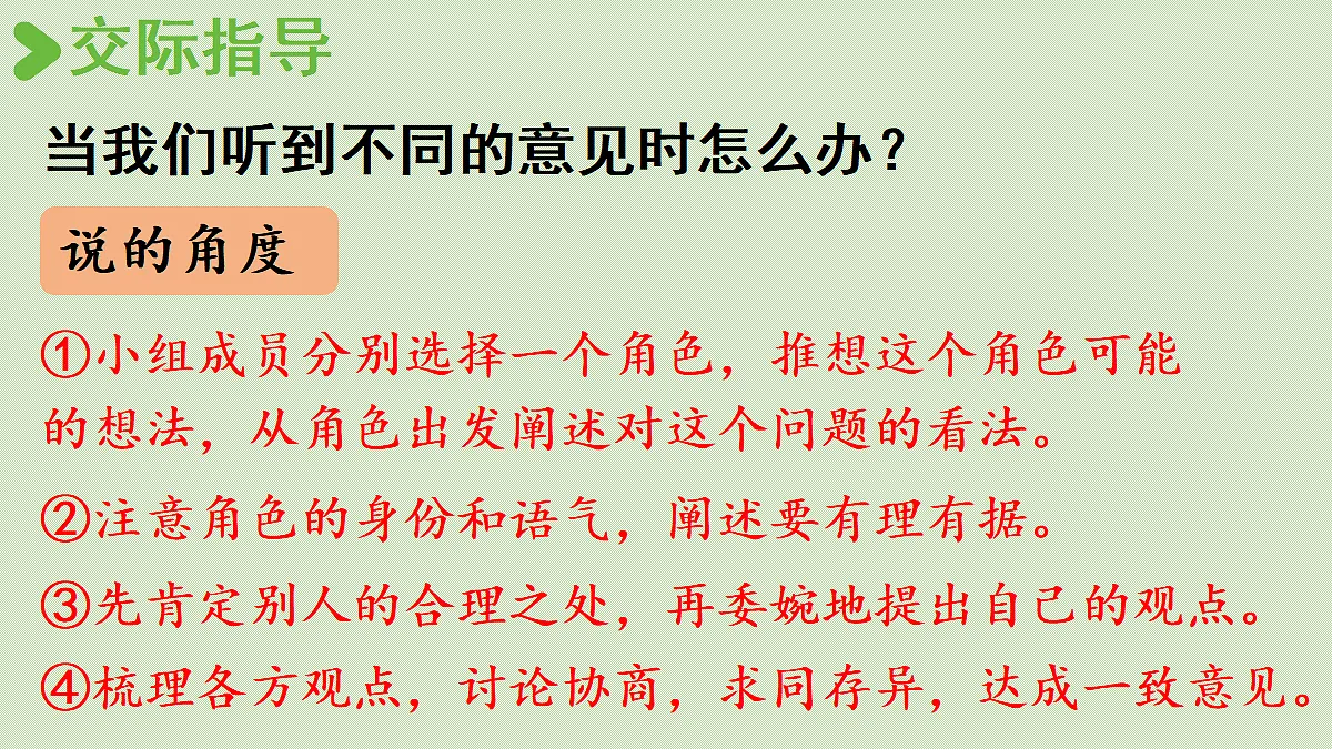 【教学课件】口语交际:意见不同怎么办第5页