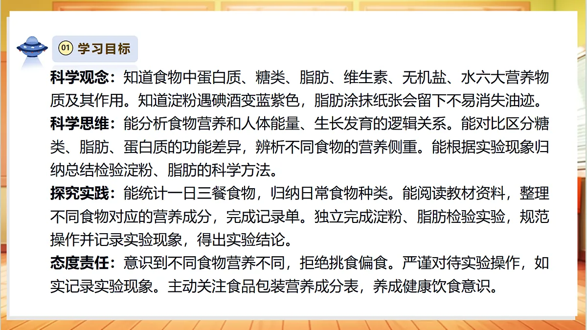 【大单元整体教学】1.2《食物中的营养》课时课件第3页