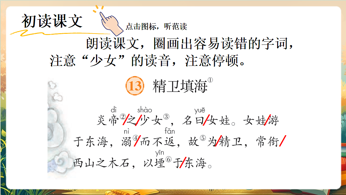 【核心素养】部编版小学语文四年级上册12 精卫填海 课件第4页