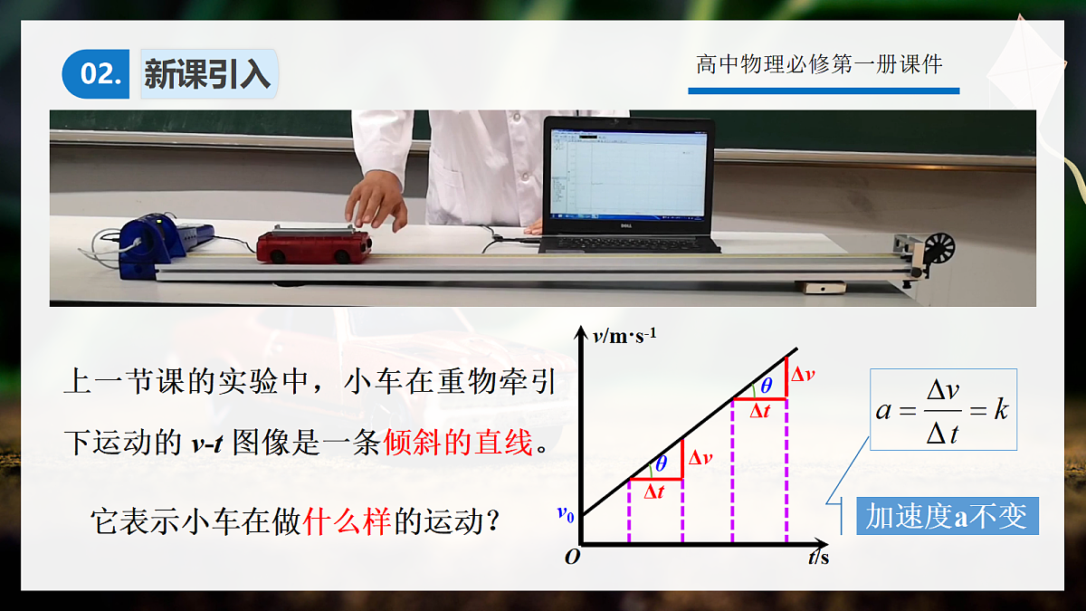 2.2 匀变速直线运动的速度与时间的关系第4页