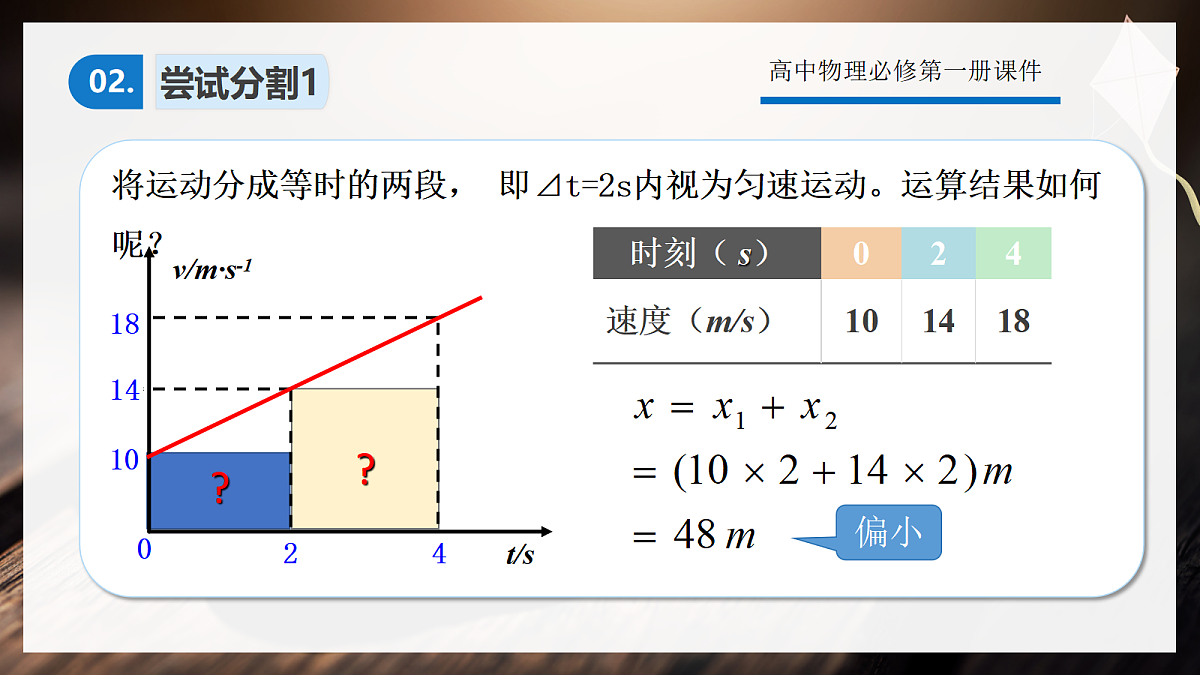 2.3 匀变速直线运动的位移与时间的关系第8页