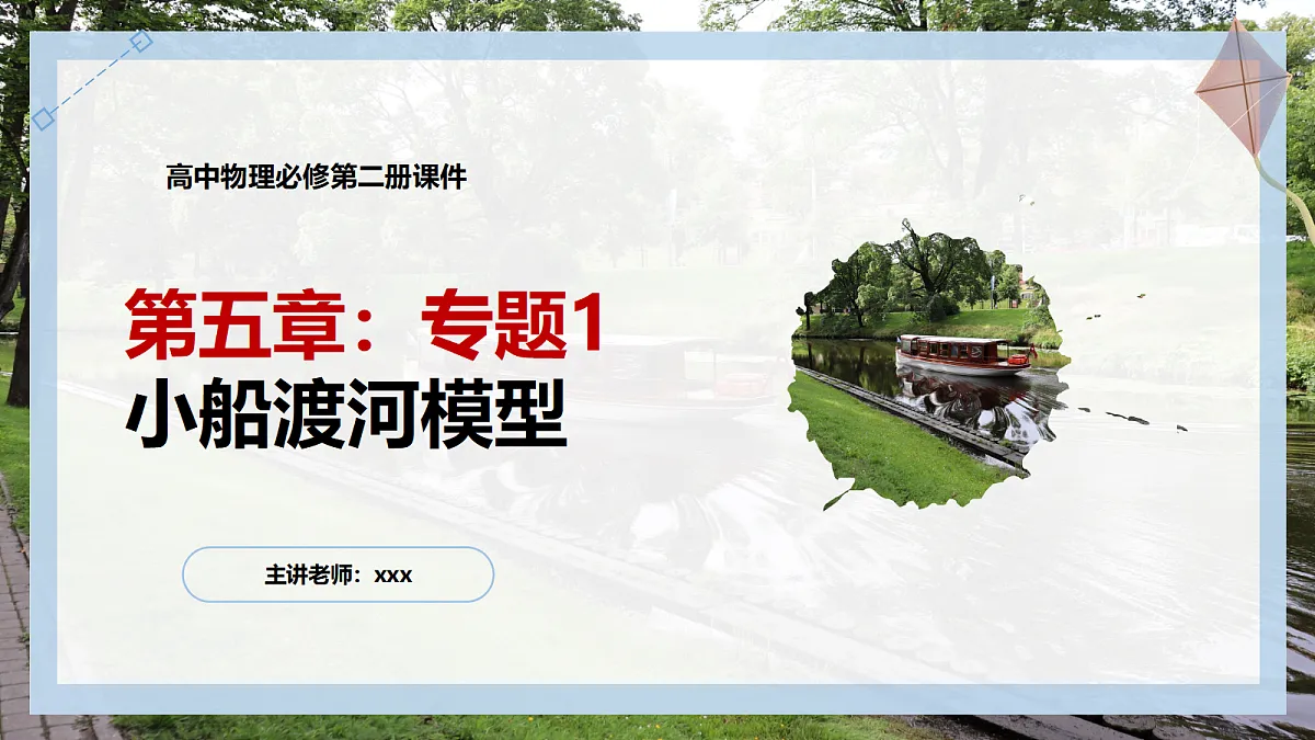 5.5专题1:小船渡河模型第1页