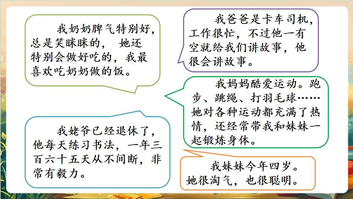 【核心素养】部编版小学语文四年级上册习作:我的家人课件第5页