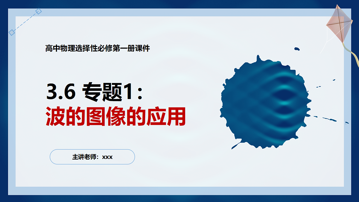 3.6专题1波的图像应用第1页
