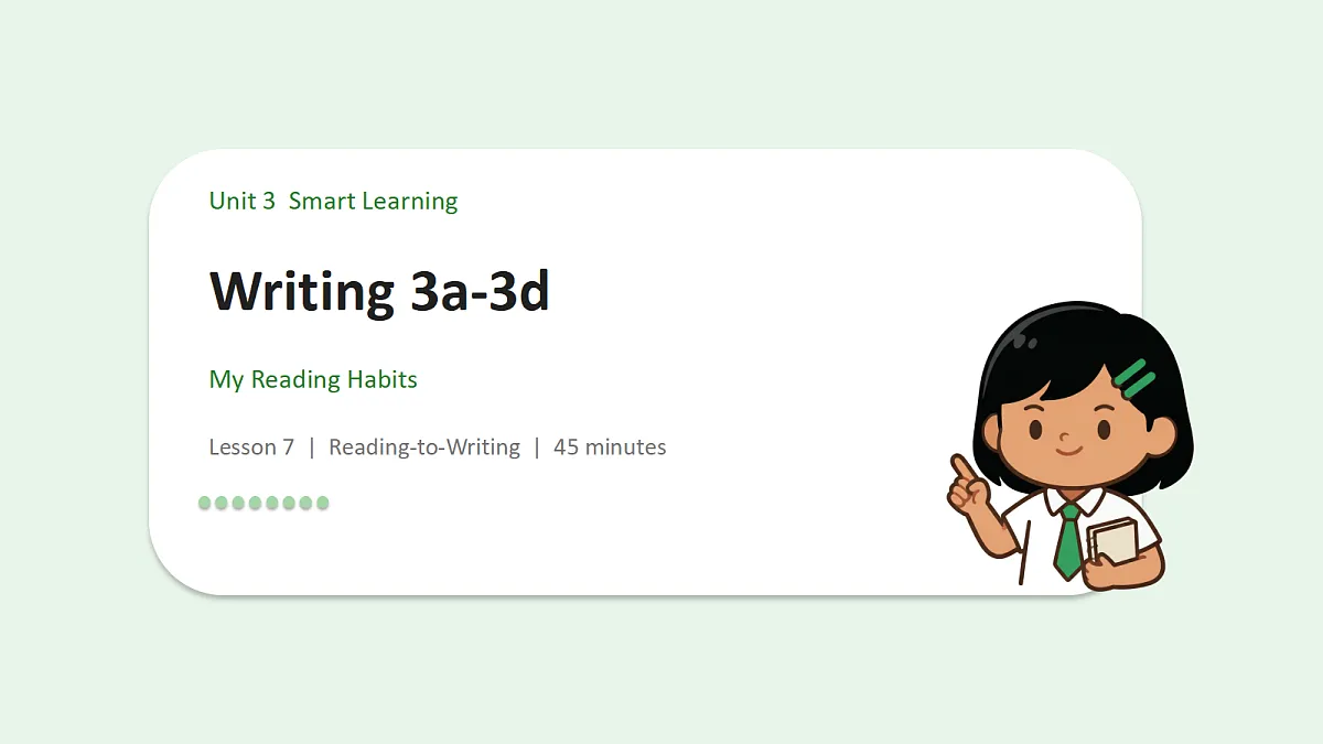 新人教版(2024)英语九年级(初三)上册-Unit3 Smart Learning Writing 3a-3d 读写课 课件(lesson 7)第1页