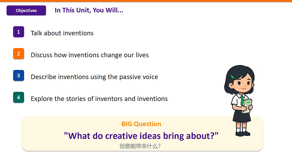 新人教版(2024)英语九年级(初三)上册-Unit5 Power of Ideas SectionA 1a-2d 听说课 课件(lesson 1)第2页