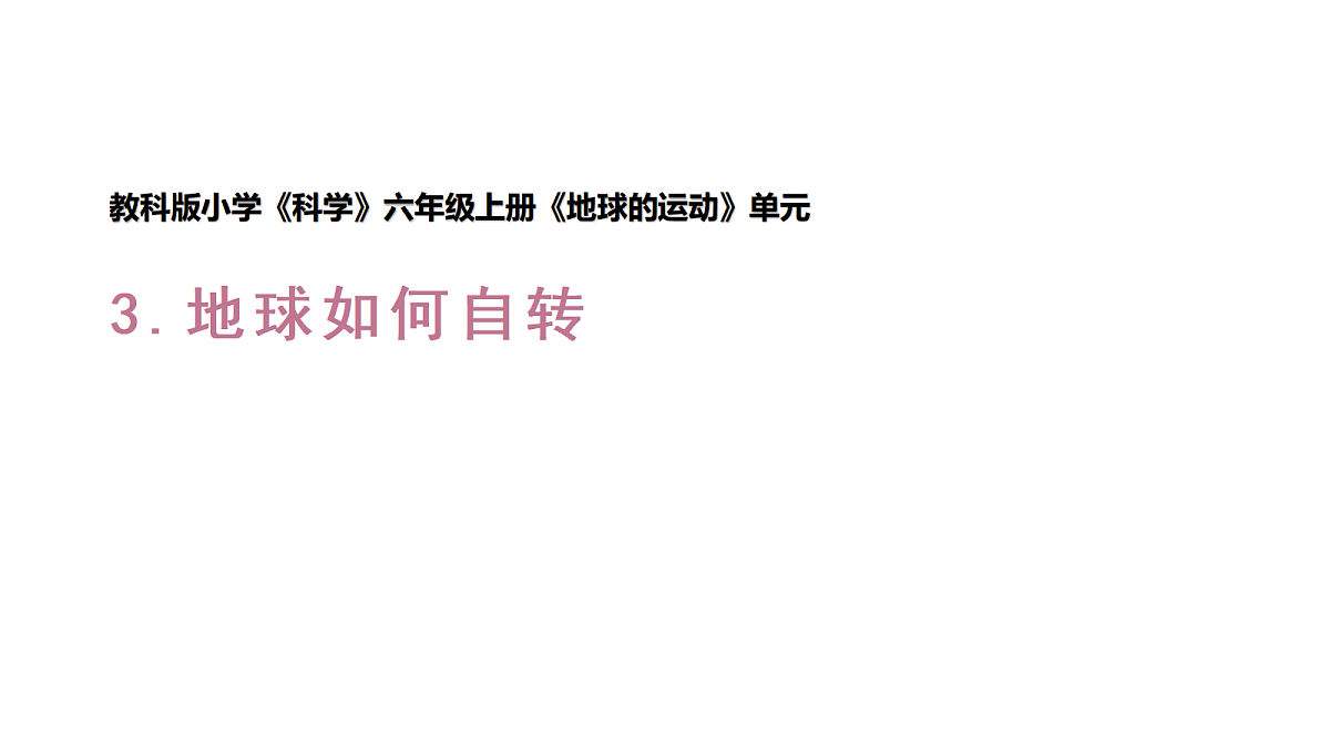 3.3 地球如何自转 (课件)-2026-2027学年科学六年级上册教科版第1页