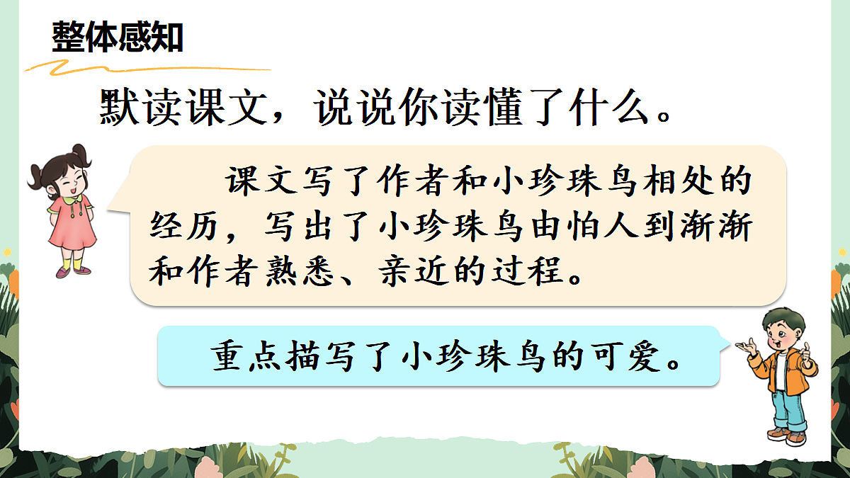 【核心素养】部编版小学语文五年级上册 3 珍珠鸟 课件第8页