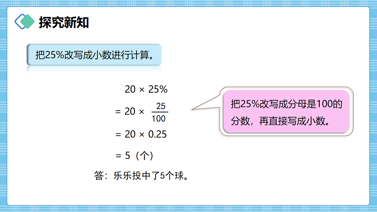 (2026新教材)人教版小学数学六年级上册 5.3《求一个数的百分之几是多少》PPT课件第3页