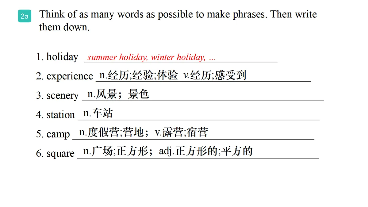 Unit1.SectionB.Vocabulary第6页