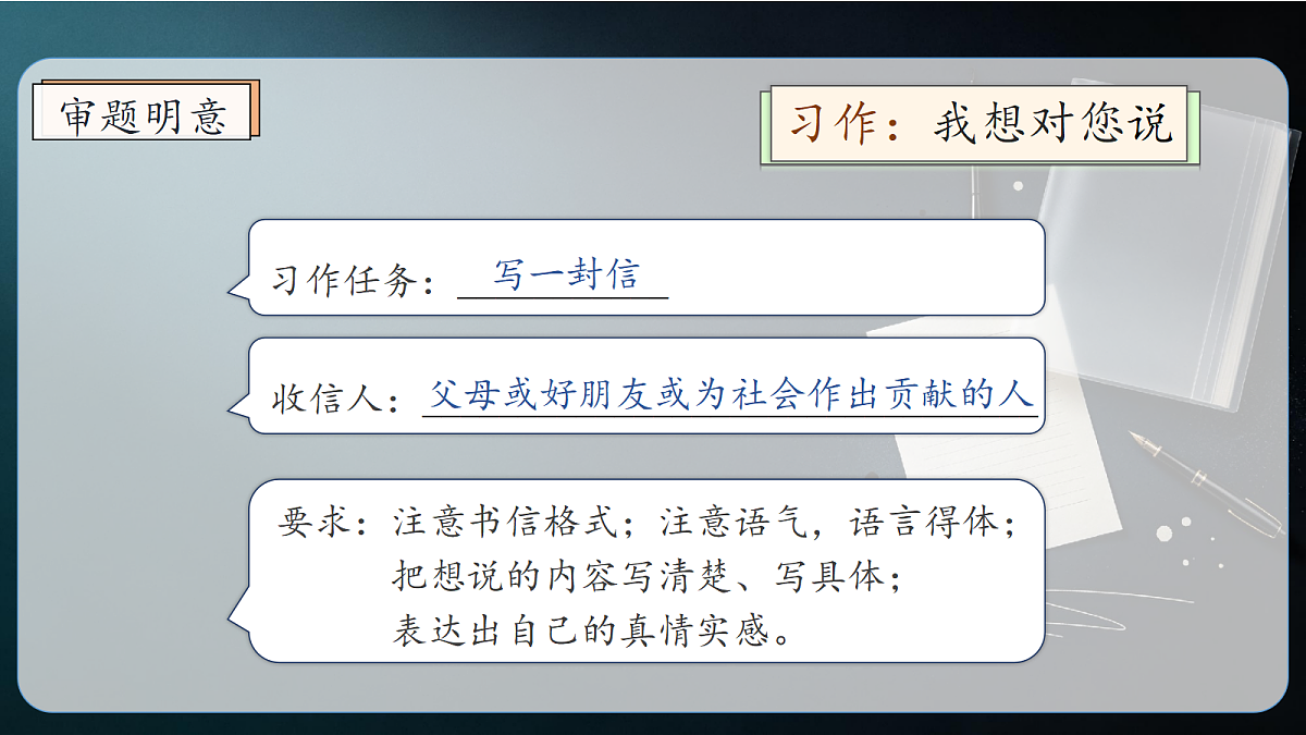 统编版语文五年级上册-习作:我想对您说(课件)第4页