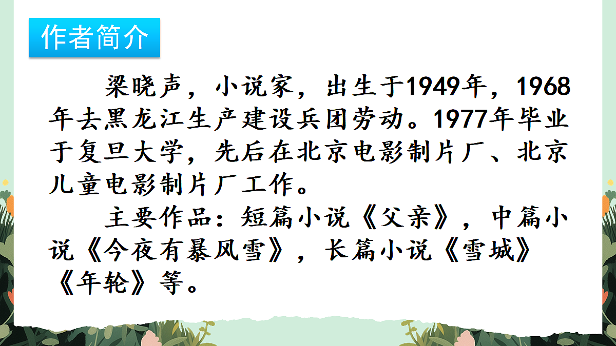 【核心素养】部编版小学语文五年级上册 17 慈母情深 课件第3页