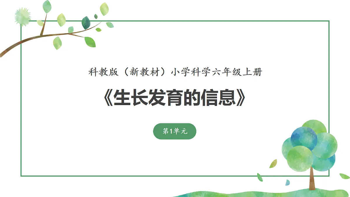 《生长发育的信息》课件第1页