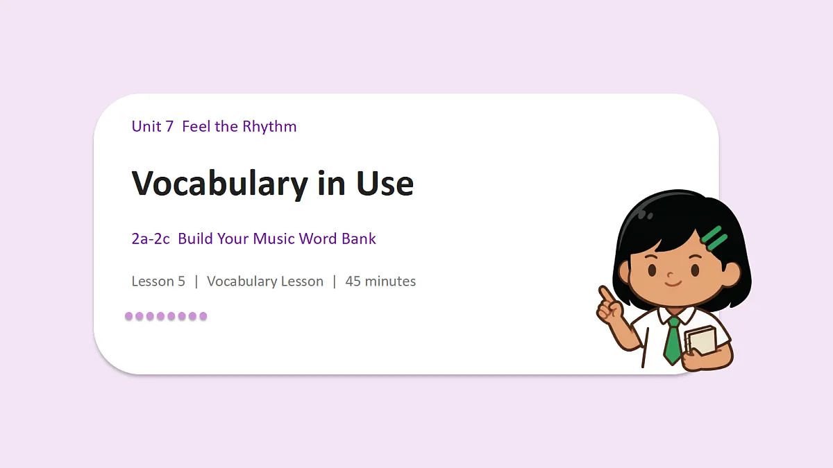 新人教版(2024)英语九年级(初三)上册-Unit 7 Feel the Rhythm Vocabulary in Use 词汇课 课件(lesson 5)第1页