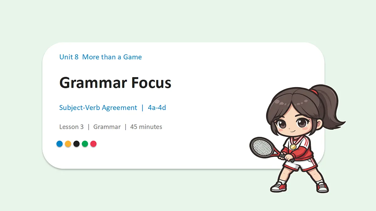 新人教版(2024)英语九年级(初三)上册-Unit 8 More than a Game Grammar Focus 语法课 课件(lesson 3)第1页
