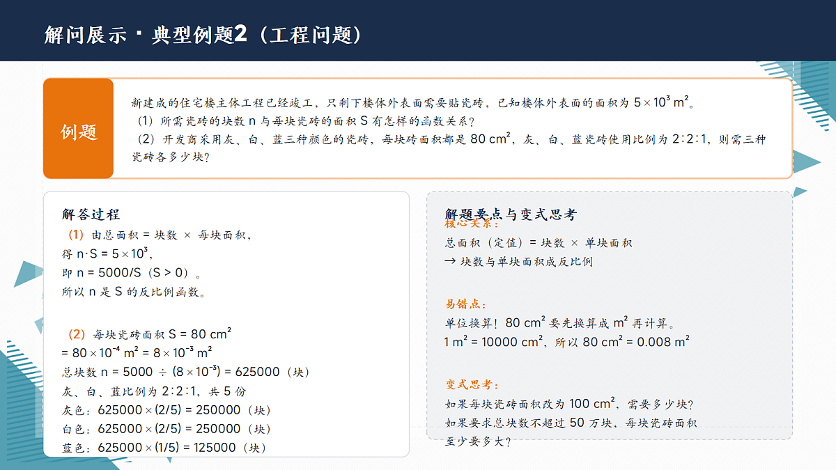 2026学年冀教版(2024)初中数学九年级上册(2024)27.3 反比例函数的应用课件第5页
