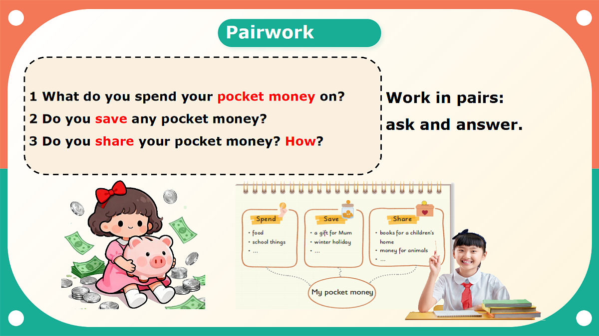 Unit 1《What do you do with money》Hit it big+Let's explore 课件 外研版英语六上第8页