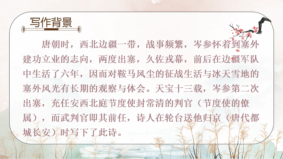 《27.诗词曲五首-白雪歌送武判官归京》课件第4页