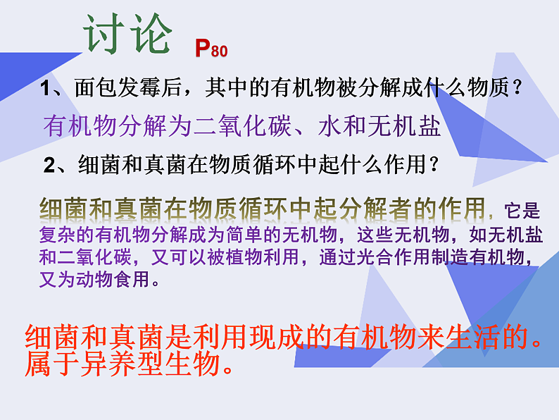 人教版八年级上册生物 5.4.4 细菌和真菌在自然界中的作用课件第7页