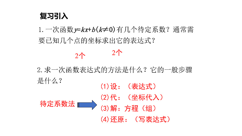 九年级数学下北师大版3确定二次函数的表达式第1课时17张PPT第2页