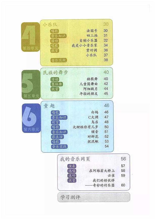 人教版音乐（简谱）三年级上册电子课本2024高清PDF电子版03