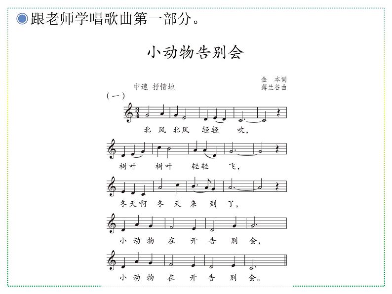 人教版二上音乐：歌表演 小动物告别会课件PPT+音视频05