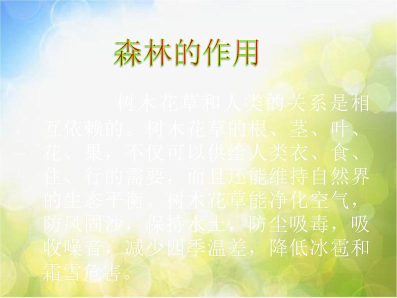 小学三年级上册音乐-1我们爱森林-西师大版(11张)ppt课件07