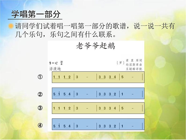 小学三年级上册音乐-第二单元《老爷爷赶鹅》--人教新课标(27张)ppt课件06