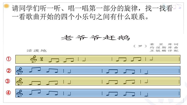 人教新课标三年级音乐上册（五线谱） 第二单元 《老爷爷赶鹅》课件(课件)第8页