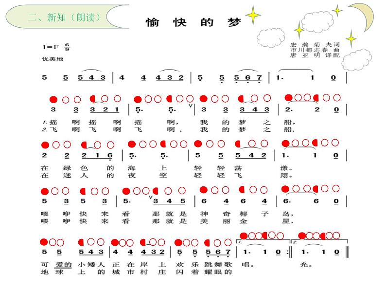 人教版新课标四年级上册音乐 第六单元 愉快的梦(1)（课件）第3页