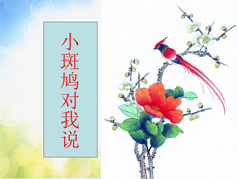 小学三年级上册音乐-第5课《小斑鸠对我说》--花城版(20张)ppt课件07