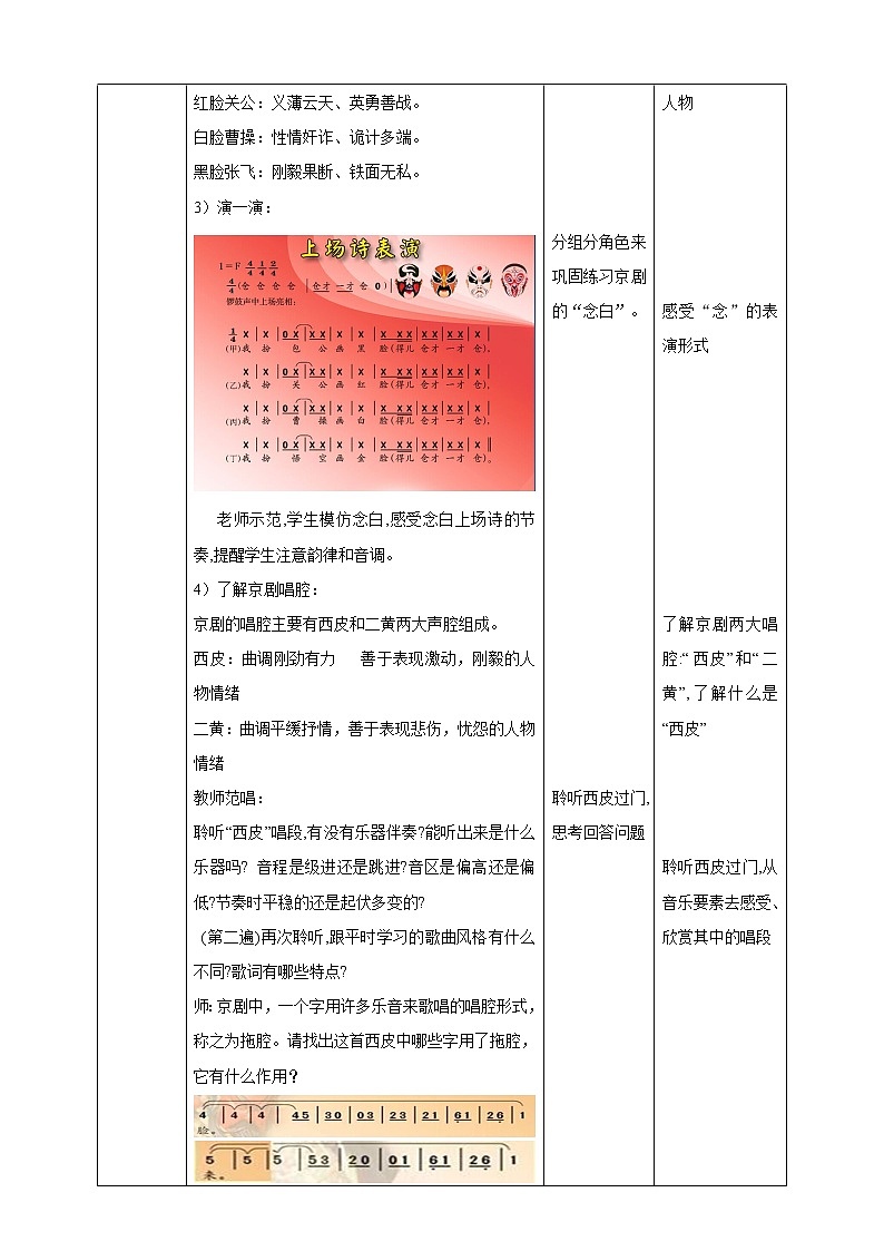 花城版五年级下册音乐第六课 《走进戏曲三——画脸》 课件PPT+教案02