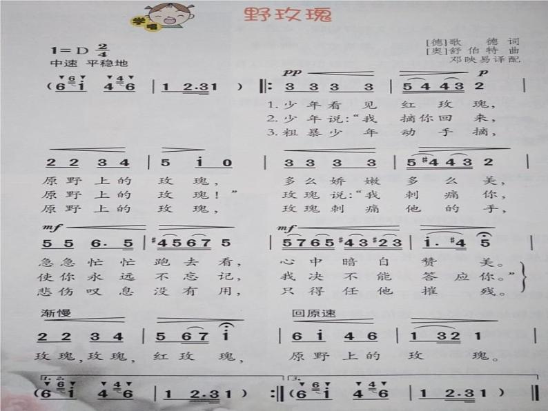 花城版小学音乐六年级下册10.歌曲 野玫瑰 课件(28张PPT)07