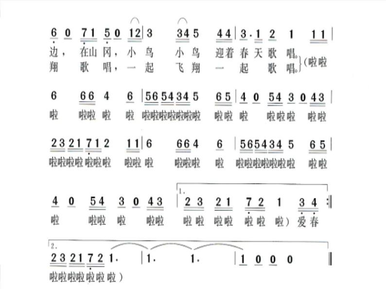 接力版音乐六年级下册第二单元歌声唱响未来 （演唱）小鸟小鸟 课件+素材05