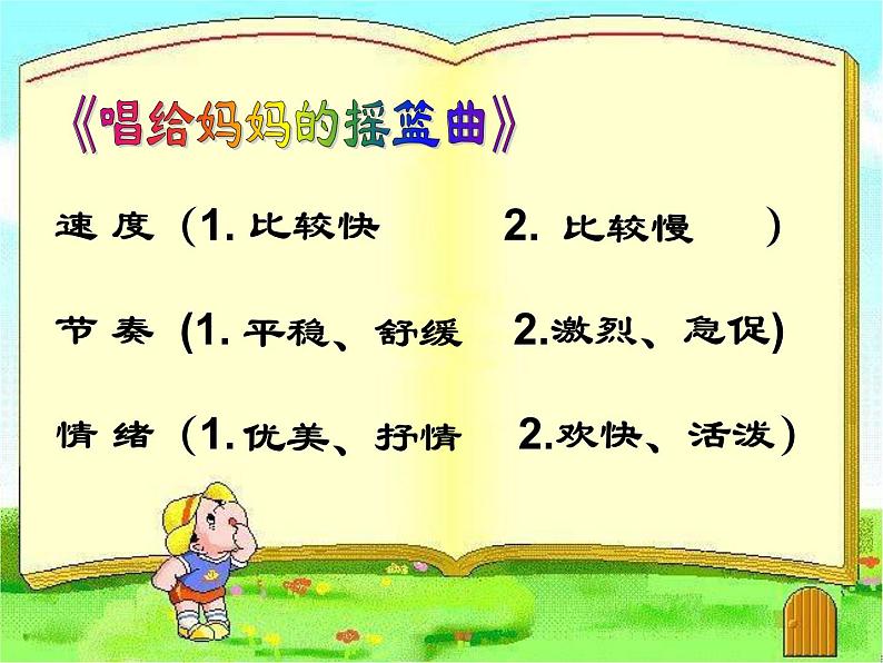 （听赏与跟唱）唱给妈妈的摇篮曲 课件 (1)第6页