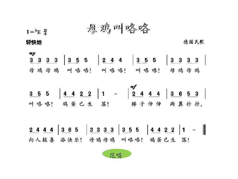 小学二年级上册音乐-《母鸡叫咯咯》人音版(13张)ppt课件第6页