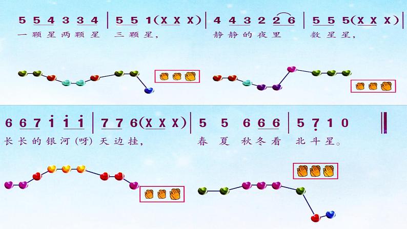 小学一年级下册音乐-《星光恰恰恰》3人音版(简谱)(11张)ppt课件第5页