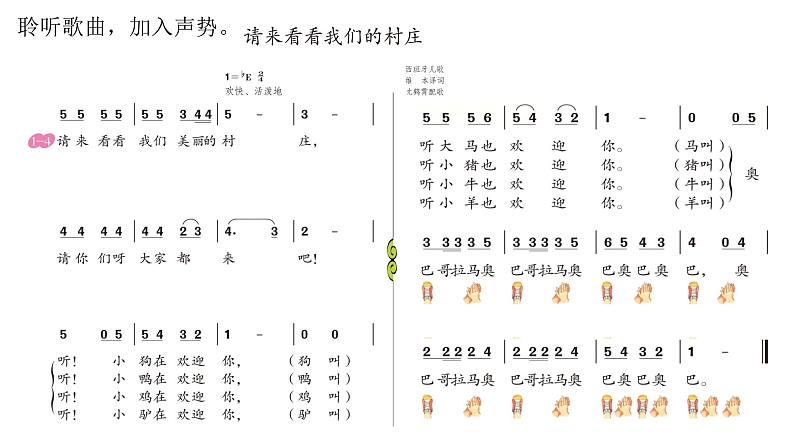 小学音乐请来看看我们的村庄-课件-(4)ppt第7页