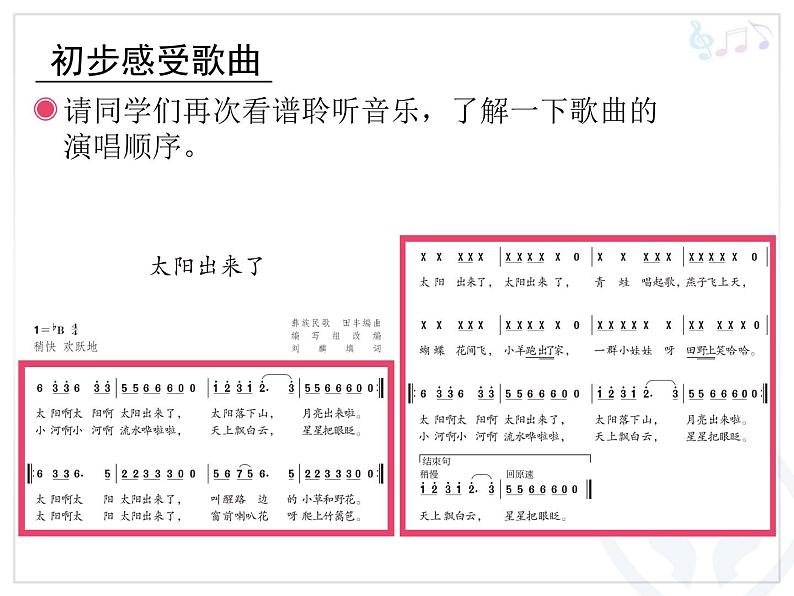 人教版音乐三年级下册 太阳出来了 课件PPT+教案06