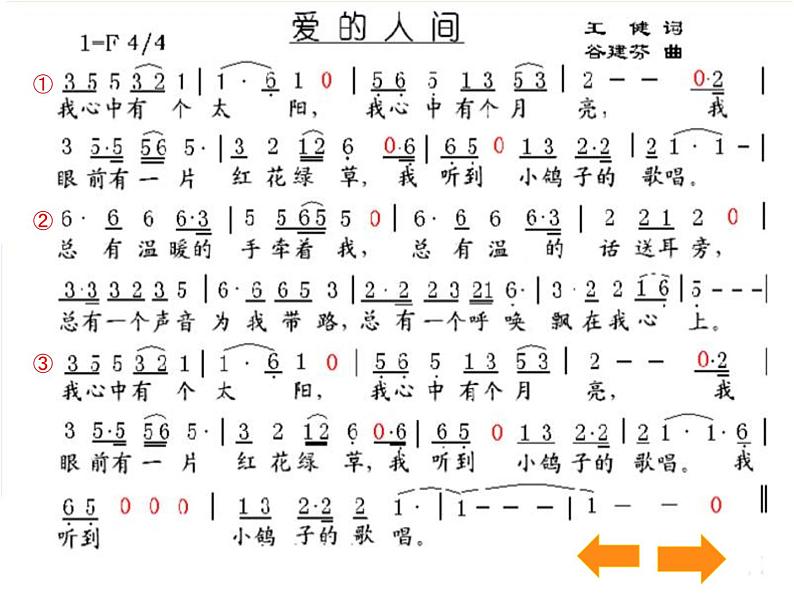 人教版小学六年级音乐爱的人间 课件 (3)第4页