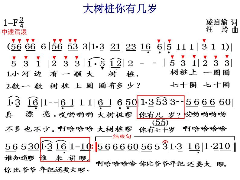 人教版小学三年级音乐大树桩你有几岁 课件 (4)06