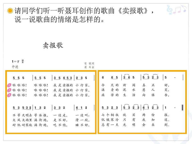 人教版小学三年级音乐卖报歌 课件 (2)05