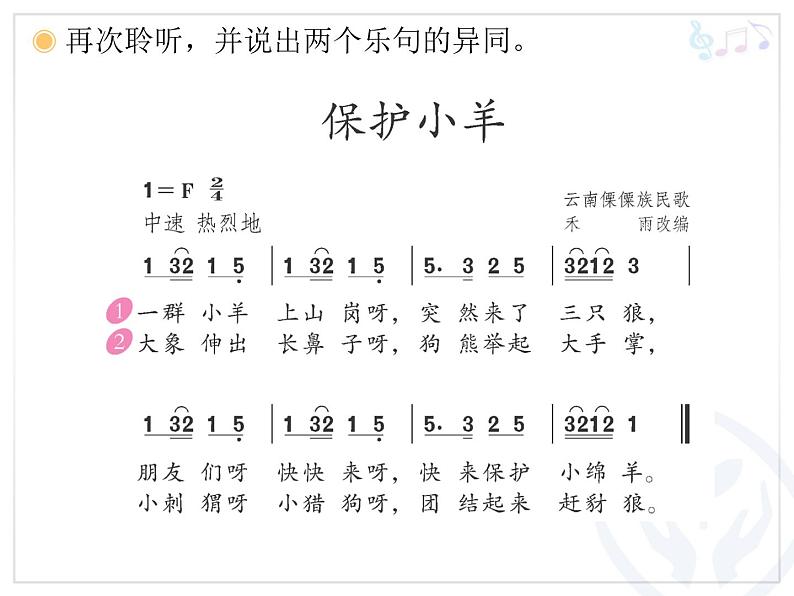 人教版小学一年级音乐保护小羊 课件 (3)第4页