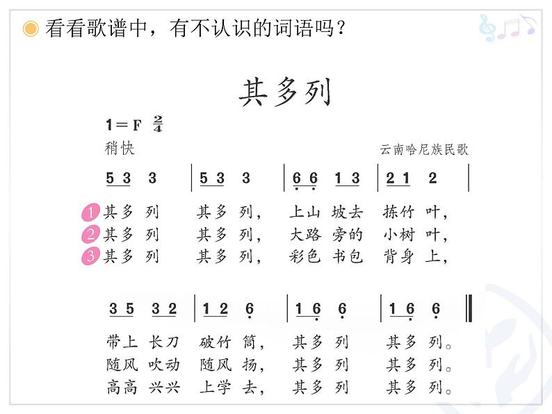 人教版小学一年级音乐其多列 课件第6页