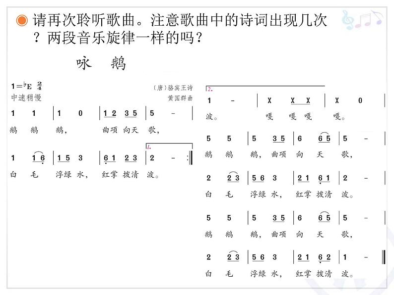 人教版小学一年级音乐咏鹅 课件 (2)第5页